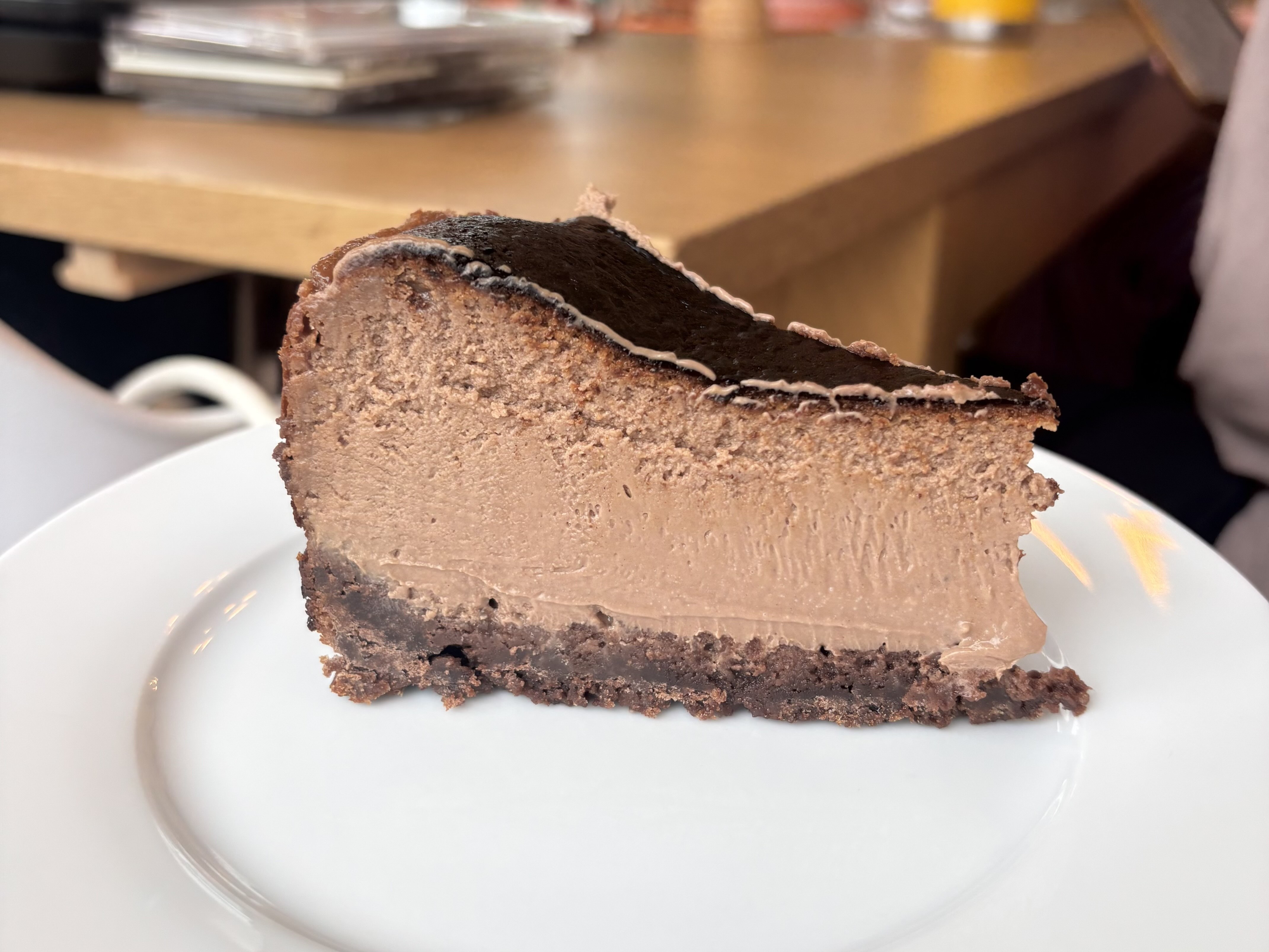 Chocolate Malt Basque Cheesecake